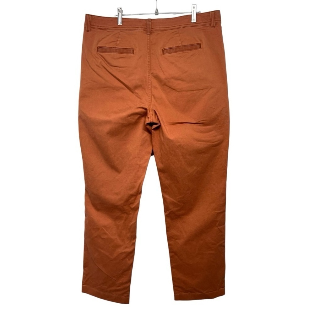 L.L. Bean Favorite Fit Rust Organic Cotton Classic Chino Pants Women’s 12 - Picture 5 of 11